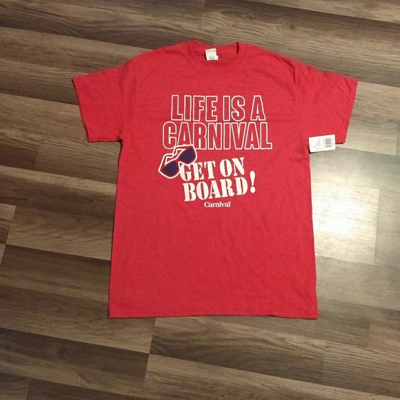 Red Carnival Cruise shirt szM - Picture 1 of 3